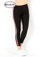 Active Sportive Çift Çizgili Tayt DoReMi 002-000872 Siyah görsel 6