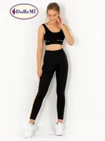 DoReMi Active Sportive Kalın Çizgili Tayt Siyah detay görünüm