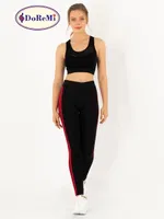 DoReMi Active Sportive Üç Çizgili Tayt Siyah detay görünüm