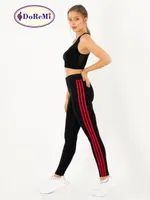 DoReMi Active Sportive Üç Çizgili Tayt Siyah görsel 6