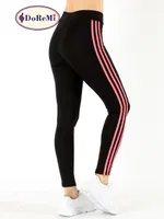 DoReMi Şeritli Active Sportive Siyah Tayt Siyah görsel 4