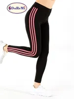 DoReMi Şeritli Active Sportive Siyah Tayt Siyah görsel 5