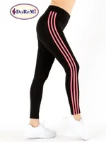 DoReMi Şeritli Active Sportive Siyah Tayt Siyah görsel 7