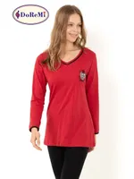 DoReMi Apple Pie Bayan Pijama Takımı Bordo görsel 4