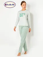 DoReMi Uzun Kollu Baskılı Bayan Pijama Takımı görsel 6