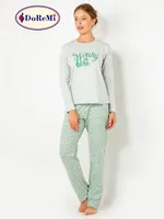DoReMi Uzun Kollu Baskılı Bayan Pijama Takımı görsel 8