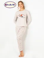 DoReMi Baskılı Bayan Pijama Takımı farklı açı