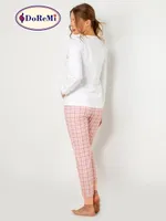 DoReMi Kanguru Cepli Bayan Pijama Takımı Ekru görsel 6