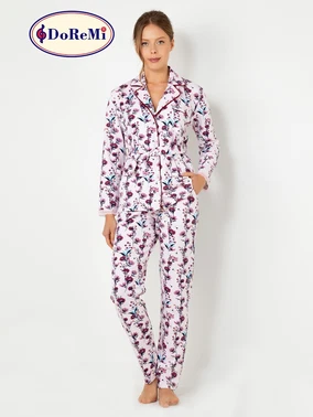DOREMI DoReMi Önden düğmeli Bayan Pijama Takımı - Alternatif Görünüm