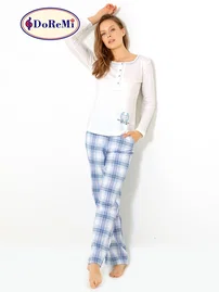 DOREMI Geniş Yakalı Doremi Bayan Pijama Takımı