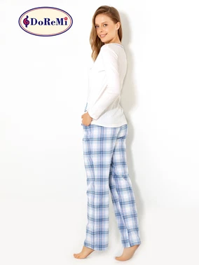 DOREMI Geniş Yakalı Doremi Bayan Pijama Takımı - Alternatif Görünüm