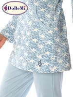 Cepli Uzun DoReMi Kadın Pijama Takımı Bulut Mavisi görsel 5