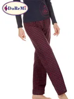 Yuvarlak Yaka Patlı DoReMi Pijama Takımı Lacivert görsel 8