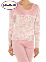 Pembe Desen DoReMi Bayan Pijama Takımı Pembe görsel 5