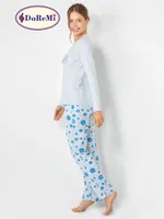 Be Happy Kadın Pijama Takımı Doremi Mavi Melanj görsel 5