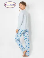Be Happy Kadın Pijama Takımı Doremi Mavi Melanj görsel 10