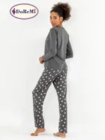 DoReMi Rahat Kesim Antrasit Pijama Takımı Antrasit Melanj görsel 5