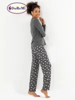 DoReMi Rahat Kesim Antrasit Pijama Takımı Antrasit Melanj görsel 6
