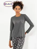 DoReMi Rahat Kesim Antrasit Pijama Takımı Antrasit Melanj görsel 7