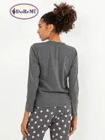 DoReMi Rahat Kesim Antrasit Pijama Takımı Antrasit Melanj görsel 8