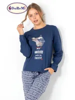 My Antlers DoReMi Bayan Pijama Takımı Lacivert görsel 4