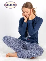 My Antlers DoReMi Bayan Pijama Takımı Lacivert görsel 7