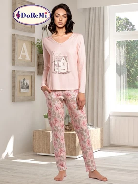 DOREMI My Home Somon Uzun Kol DoReMi Pijama Takımı