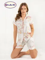 DoReMi Blossom Kısa Kollu Şortlu Pijama Takımı Desenli görsel 9