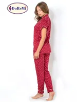 DoReMi Burgundy Heart Kısa Kollu Pijama Takımı Bordo görsel 5