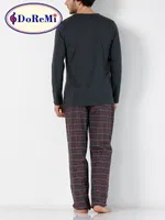 DoReMi Dark Damon Erkek Pijama Takımı Füme farklı açı