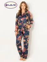 Gömlek Yaka Doğal Viskon Soft Yumuşak Düğmeli Pijama Takımı DoReMi Desenli