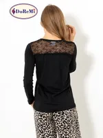 DoReMi Elegant Desing Bayan Pijama Takımı Siyah görsel 5