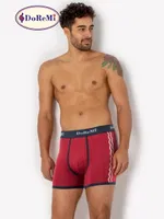 DoReMi Erkek Boxer Bordo Yazılı Bordo