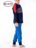 Lacivert Erkek Çocuk Kışlık Pijama Takımı Doremi Lacivert farklı açı