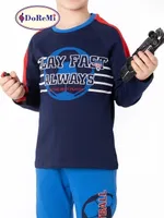 Lacivert Erkek Çocuk Kışlık Pijama Takımı Doremi Lacivert görsel 4