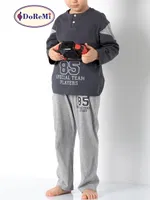 Füme Erkek Çocuk Pijama Takımı DoReMi 002-000704 Füme detay görünüm