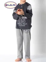 Füme Erkek Çocuk Pijama Takımı DoReMi 002-000704 Füme farklı açı