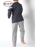 Füme Erkek Çocuk Pijama Takımı DoReMi 002-000704 Füme görsel 4