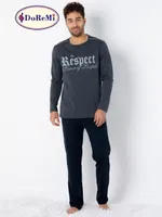 DoReMi Respect Erkek Pijama Takımı Füme detay görünüm