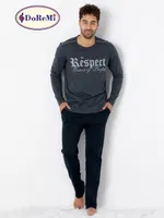 DoReMi Respect Erkek Pijama Takımı Füme görsel 4