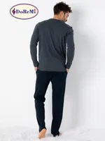 DoReMi Respect Erkek Pijama Takımı Füme görsel 6