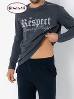 DoReMi Respect Erkek Pijama Takımı Füme görsel 7