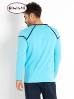 Patlı Kışlık DoReMi Erkek Pijama Takımı Mavi-Lacivert görsel 4