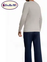 DoReMi V Yaka Erkek Pijama Takımı 002-000466 Gri-Mavi görsel 4