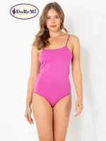DoReMi Mor İnce Askılı Kaplı Body Mor