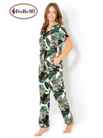DoReMi Ivied Kısa Kollu Bayan Pijama Takımı Desenli