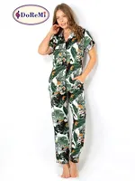 DoReMi Ivied Kısa Kollu Bayan Pijama Takımı Desenli görsel 9