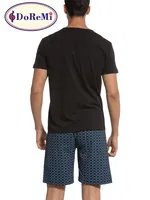 DoReMi Kısa Kollu Erkek Pijama Takımı Somon No.2 Siyah görsel 4
