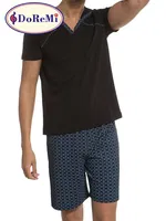 DoReMi Kısa Kollu Erkek Pijama Takımı Somon No.2 Siyah görsel 5