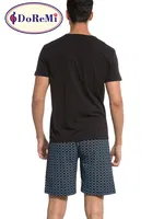 DoReMi Kısa Kollu Erkek Pijama Takımı Somon No.2 Siyah görsel 10
